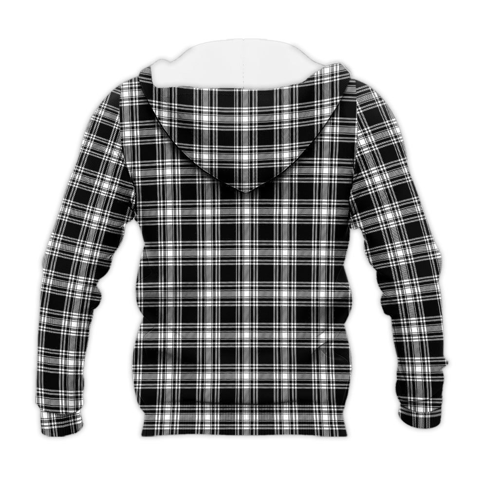 menzies-black-and-white-tartan-knitted-hoodie