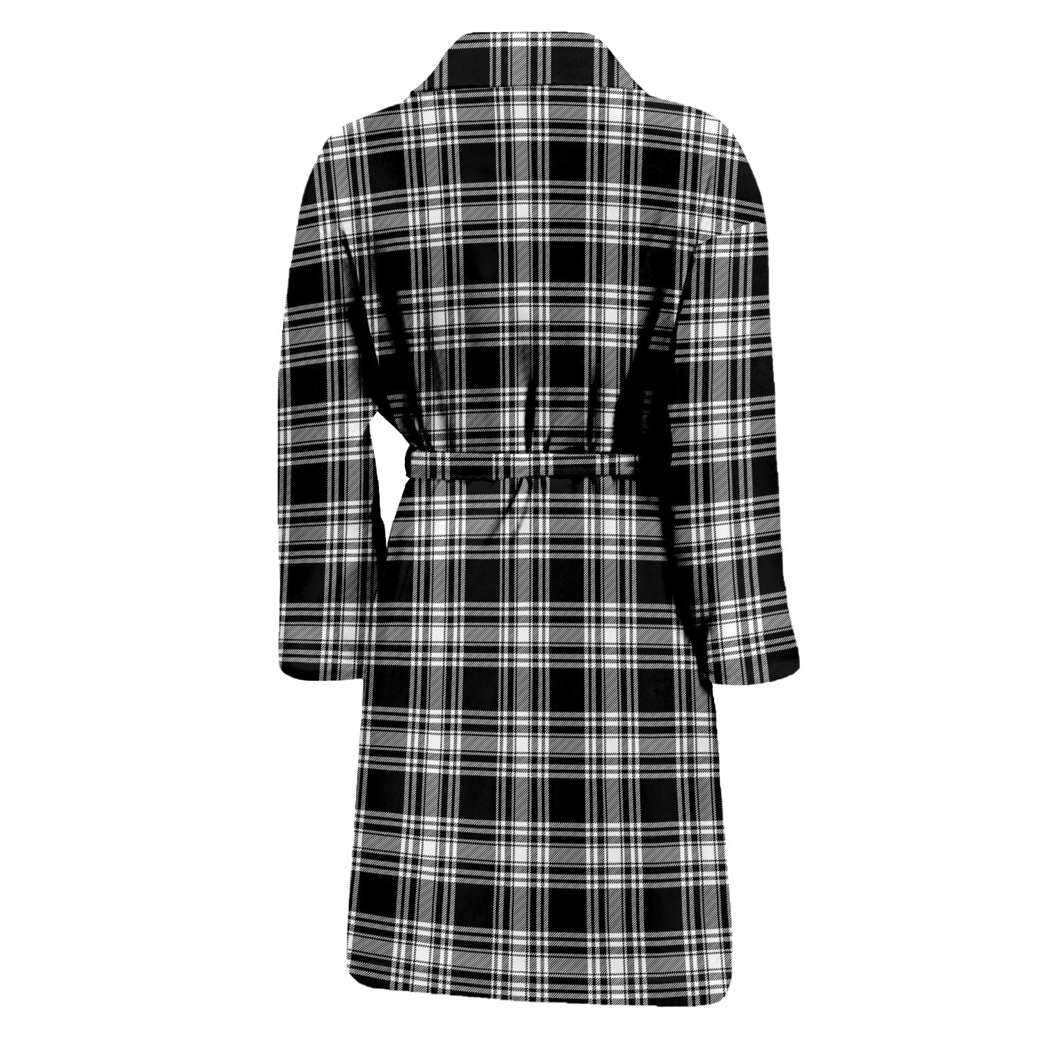 Menzies Black and White Tartan Bathrobe - Tartan Vibes Clothing