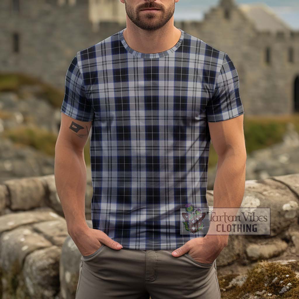 Menzies Black Dress Tartan Cotton T-Shirt Men's Shirt - Tartanvibesclothing Shop