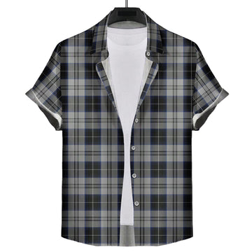 Menzies Black Dress Tartan Short Sleeve Button Down Shirt