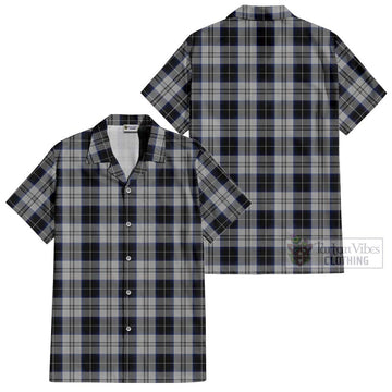 Menzies Black Dress Tartan Cotton Hawaiian Shirt