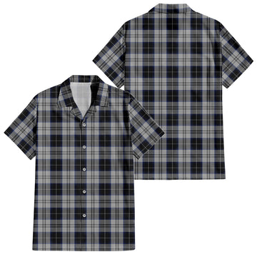 Menzies Black Dress Tartan Short Sleeve Button Down Shirt