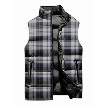 Menzies Black Dress Tartan Sleeveless Puffer Jacket