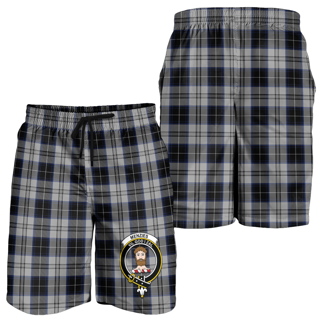 menzies-black-dress-tartan-mens-shorts-with-family-crest