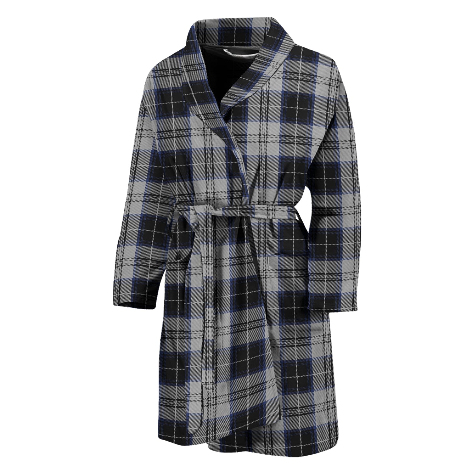 Menzies Black Dress Tartan Bathrobe - Tartan Vibes Clothing