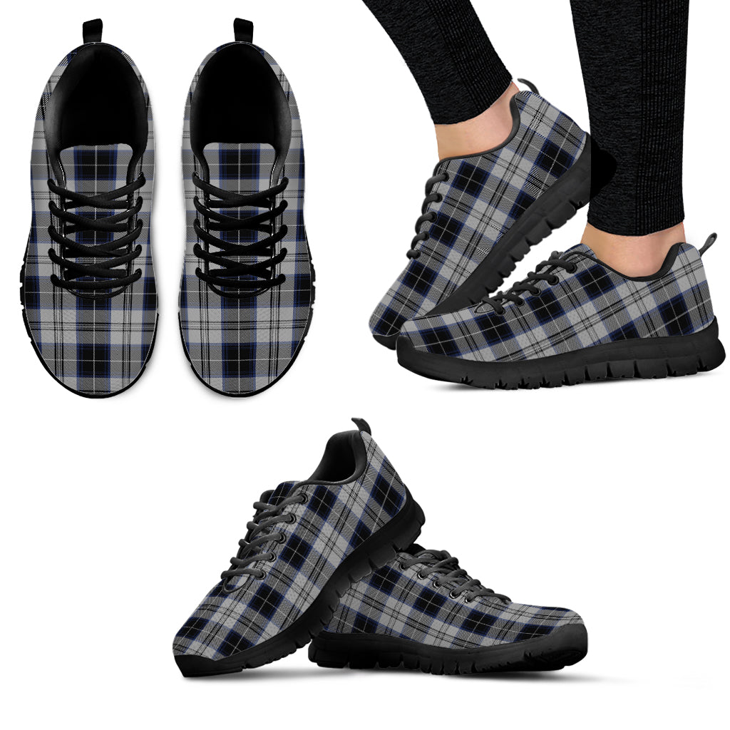 Menzies Black Dress Tartan Sneakers - Tartan Vibes Clothing