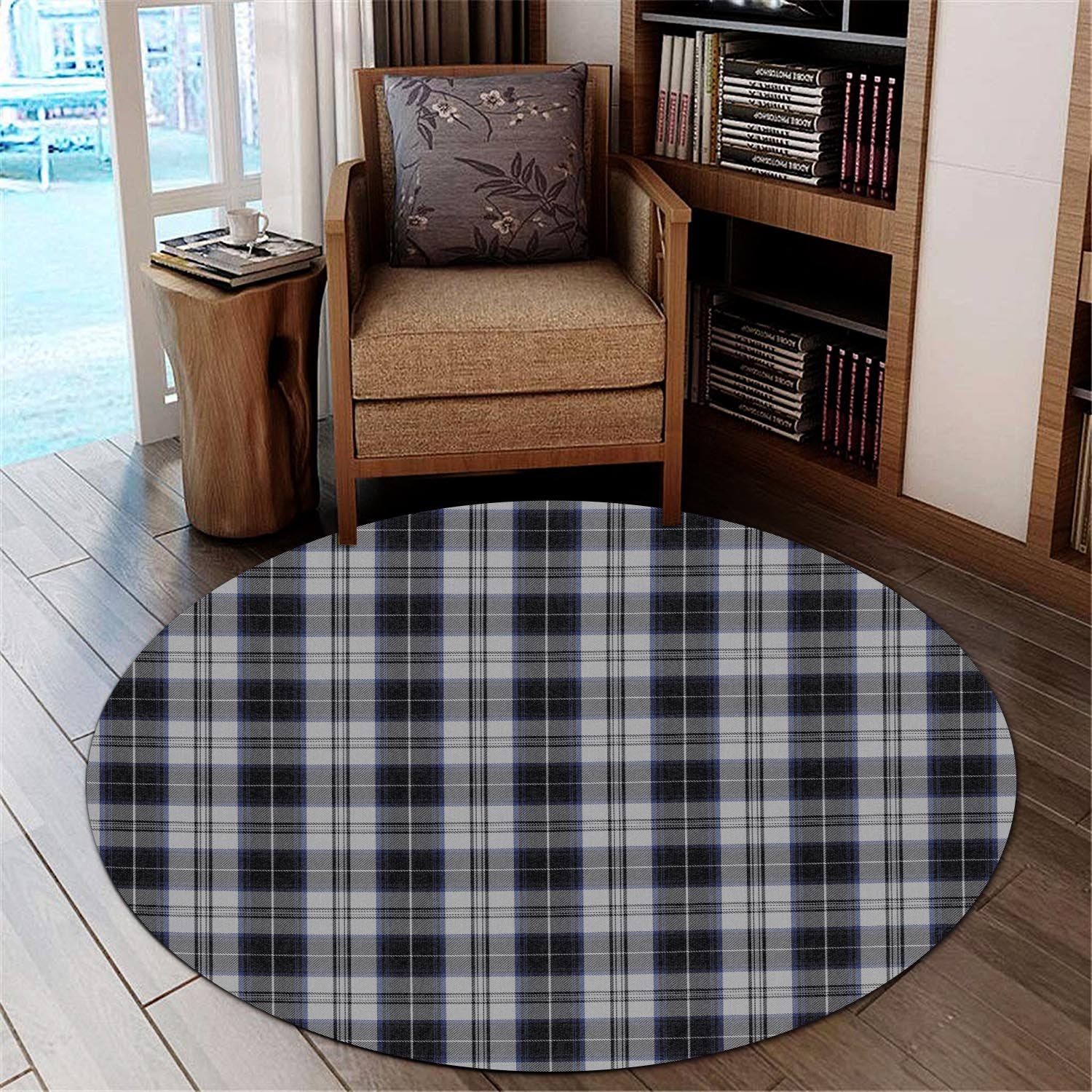 menzies-black-dress-tartan-round-rug