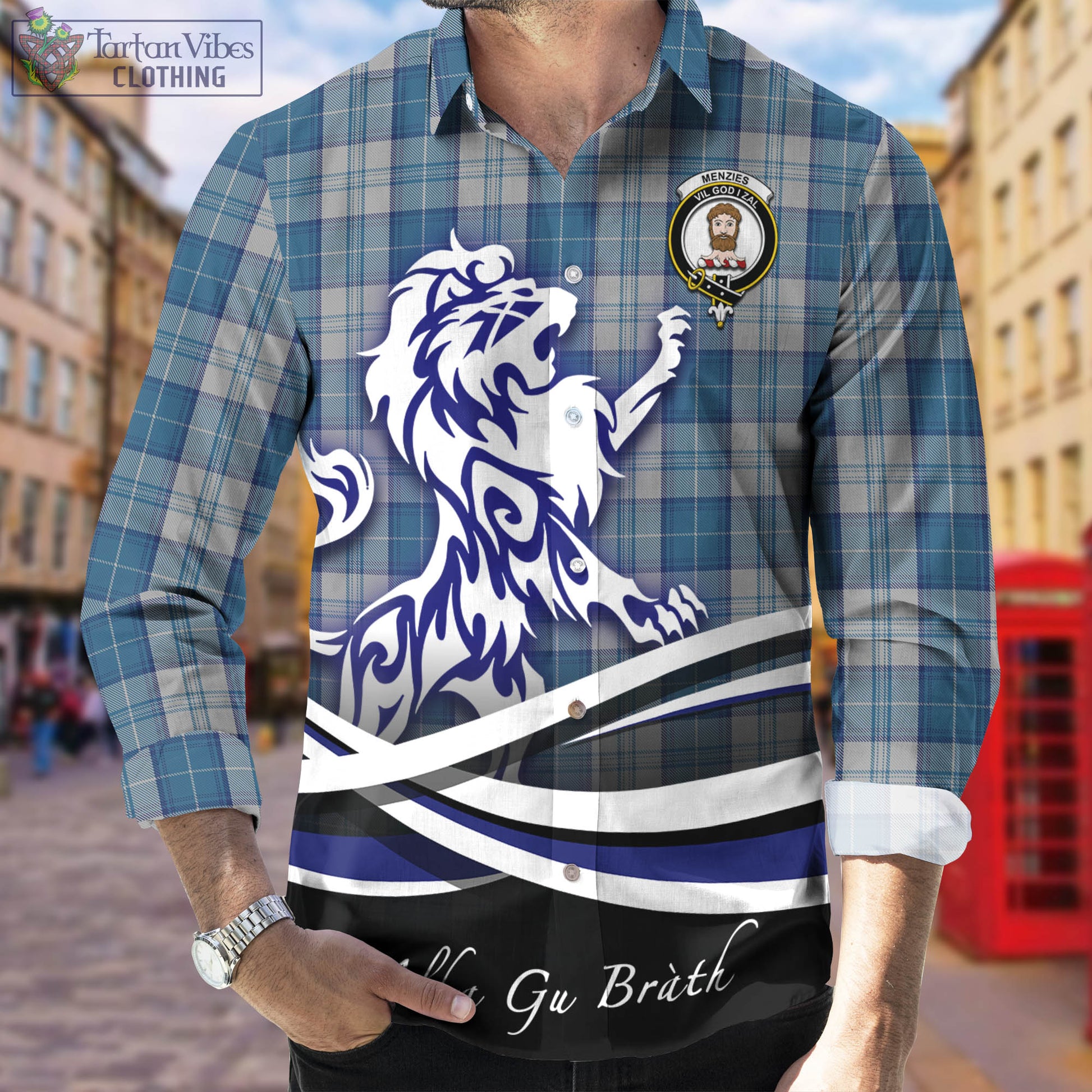 menzies-dress-blue-and-white-tartan-long-sleeve-button-up-shirt-with-alba-gu-brath-regal-lion-emblem