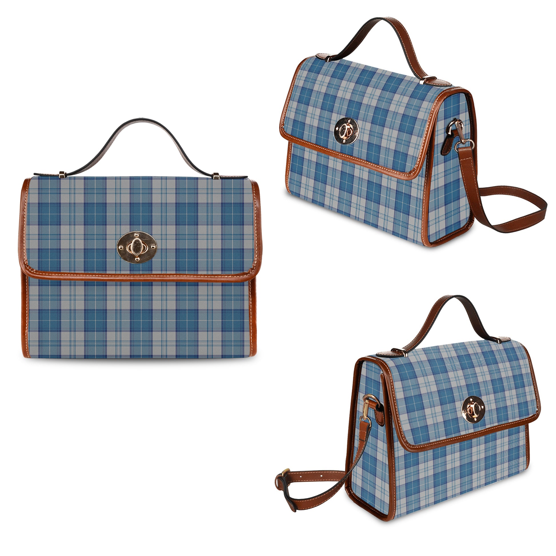 menzies-dress-blue-and-white-tartan-leather-strap-waterproof-canvas-bag