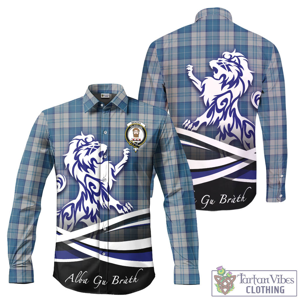 menzies-dress-blue-and-white-tartan-long-sleeve-button-up-shirt-with-alba-gu-brath-regal-lion-emblem