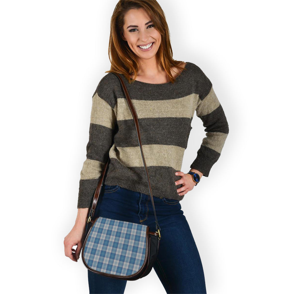 Menzies Dress Blue and White Tartan Saddle Bag - Tartan Vibes Clothing