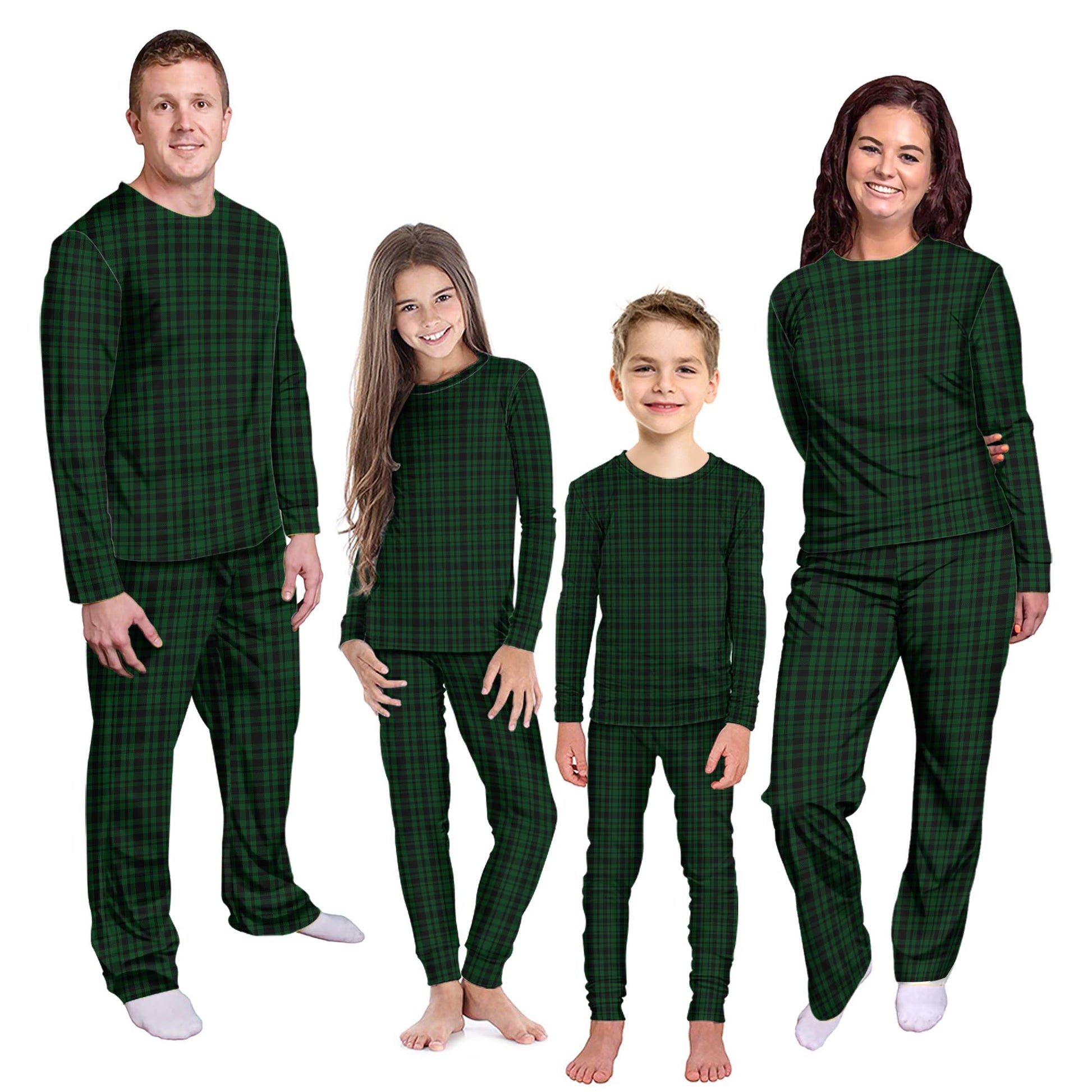 Menzies Green Tartan Pajamas Family Set Kid - Tartan Vibes Clothing