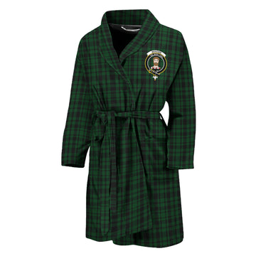 Menzies Green Tartan Bathrobe with Family Crest