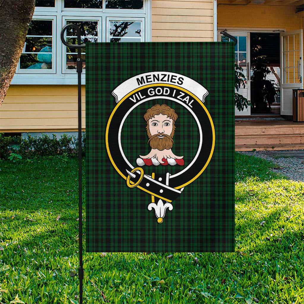 Menzies Green Tartan Flag with Family Crest - Tartan Vibes Clothing