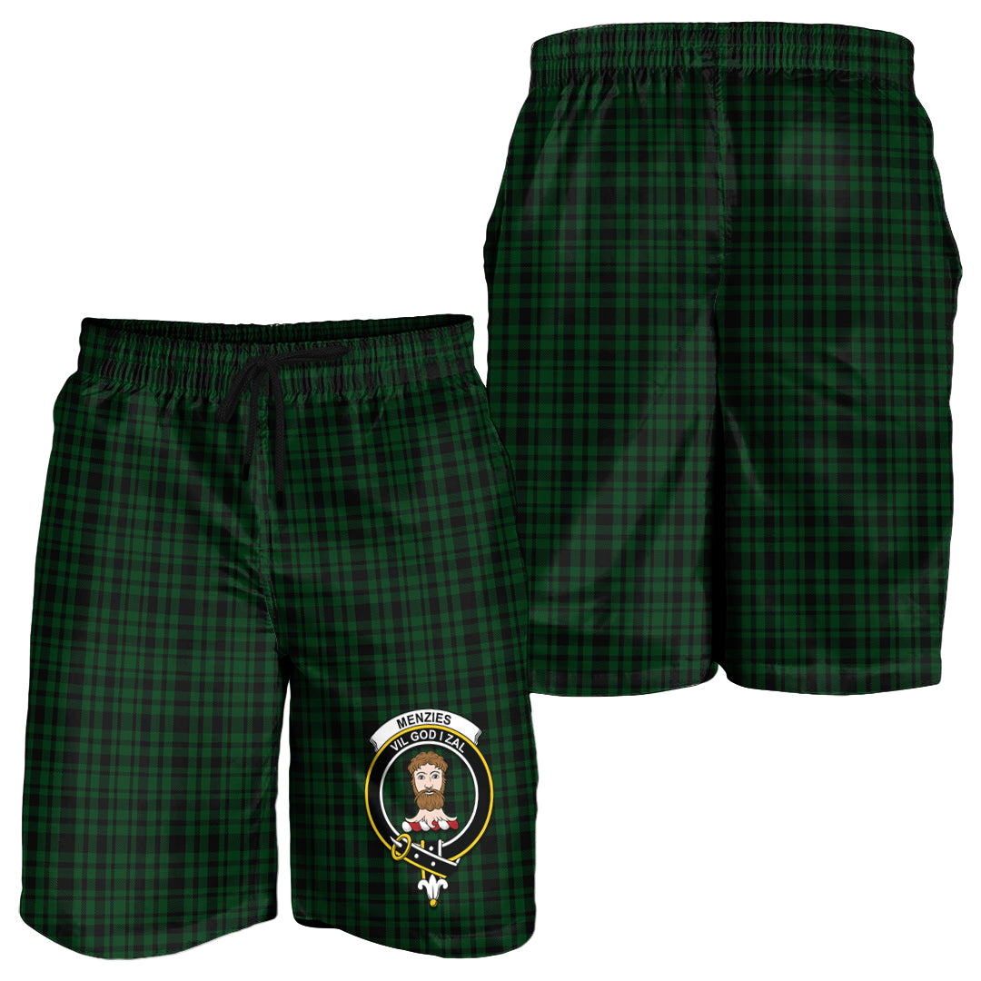 menzies-green-tartan-mens-shorts-with-family-crest