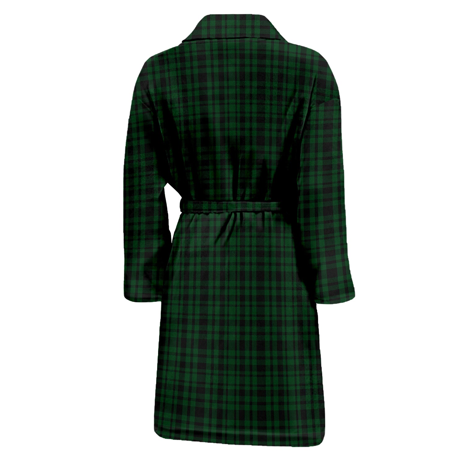 Menzies Green Tartan Bathrobe with Family Crest - Tartan Vibes Clothing