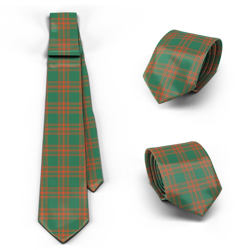 Menzies Green Ancient Tartan Classic Necktie Necktie One Size - Tartan Vibes Clothing