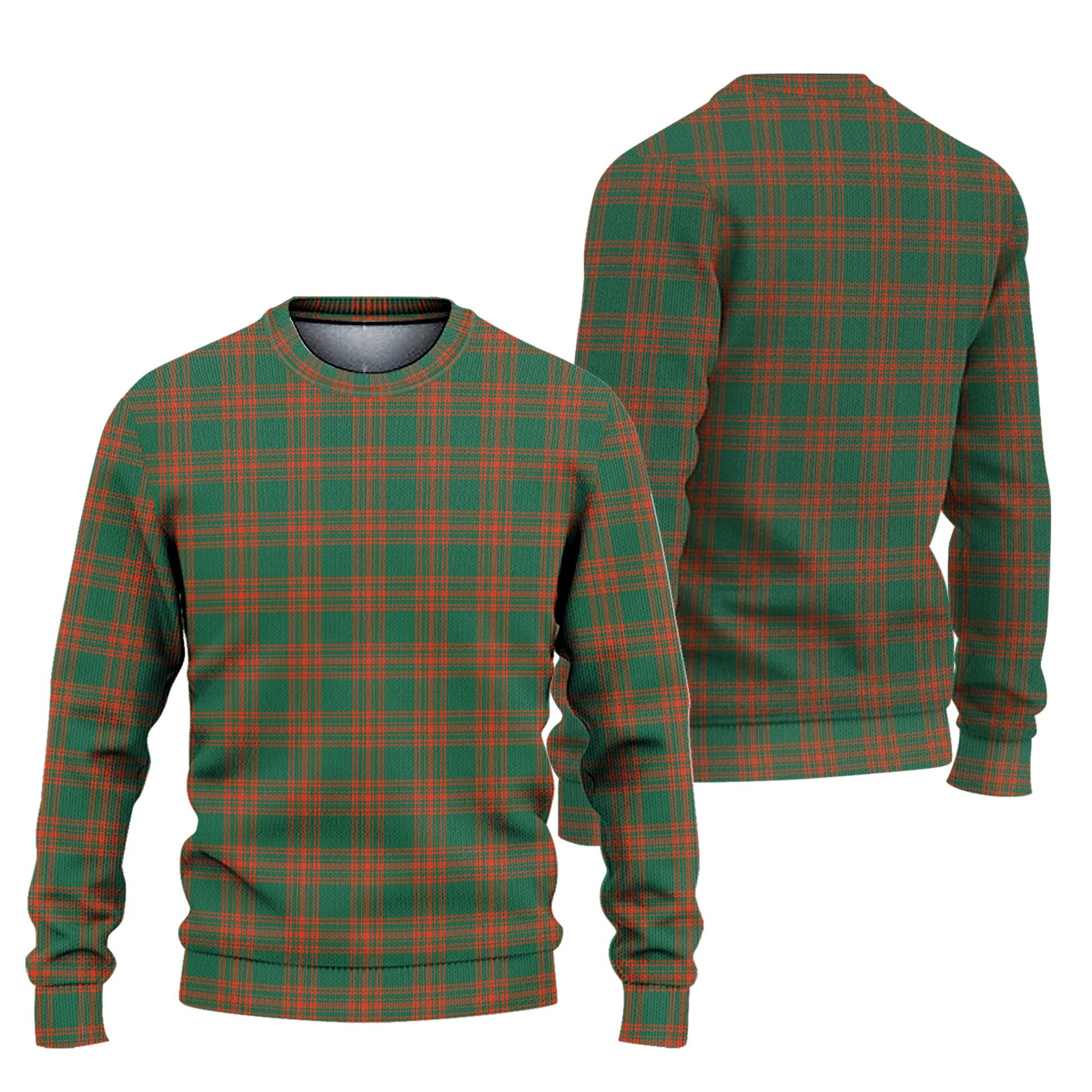 Menzies Green Ancient Tartan Knitted Sweater Unisex - Tartanvibesclothing