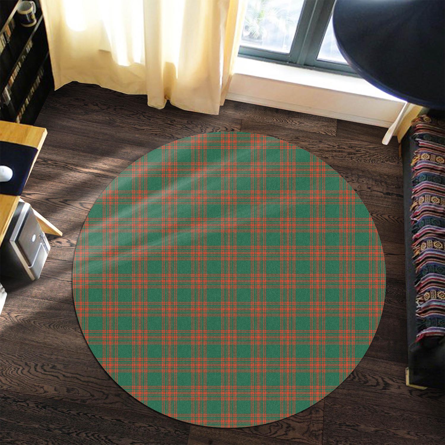 menzies-green-ancient-tartan-round-rug