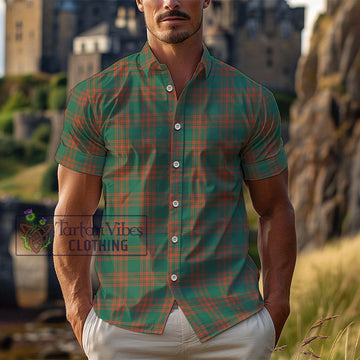 Menzies Green Ancient Tartan Cotton Hawaiian Shirt