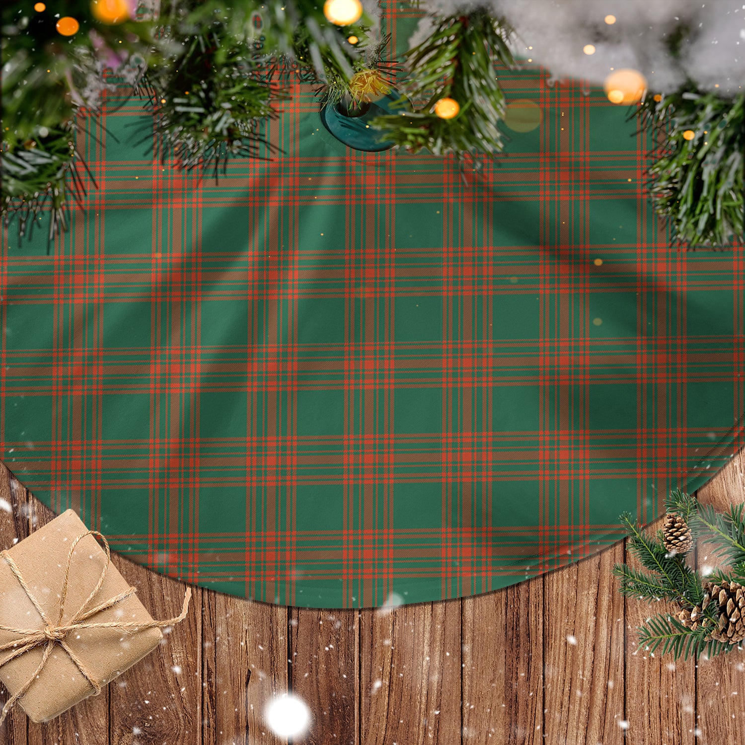 Menzies Green Ancient Tartan Christmas Tree Skirt - Tartanvibesclothing