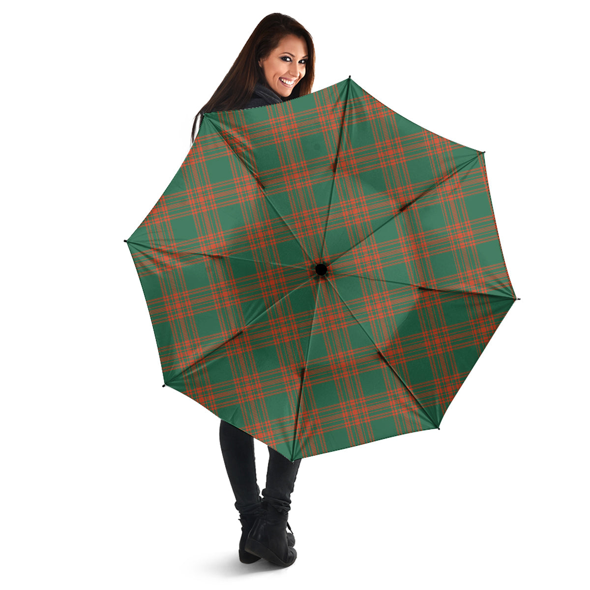 Menzies Green Ancient Tartan Umbrella - Tartanvibesclothing