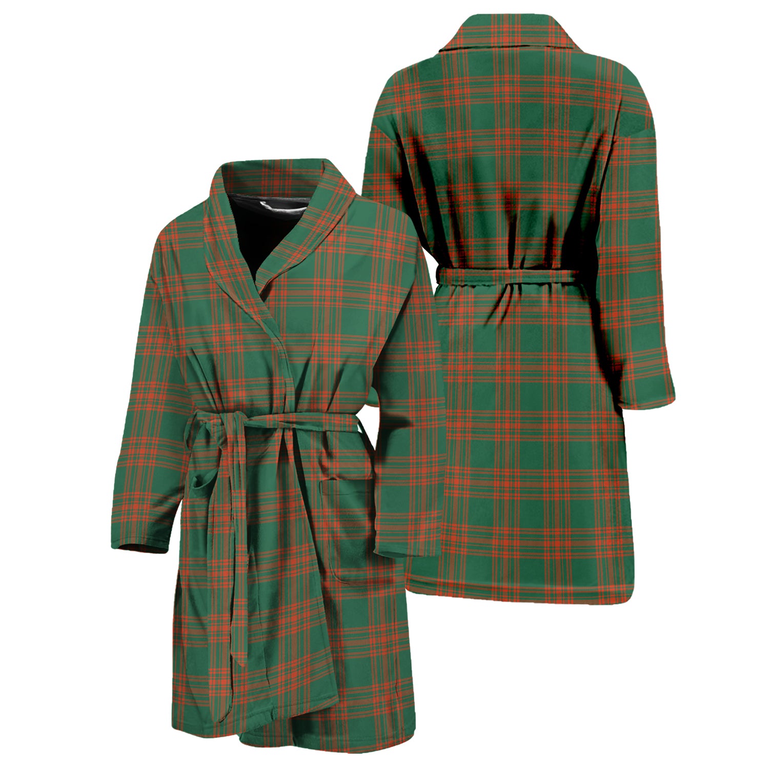 Menzies Green Ancient Tartan Bathrobe Unisex M - Tartan Vibes Clothing