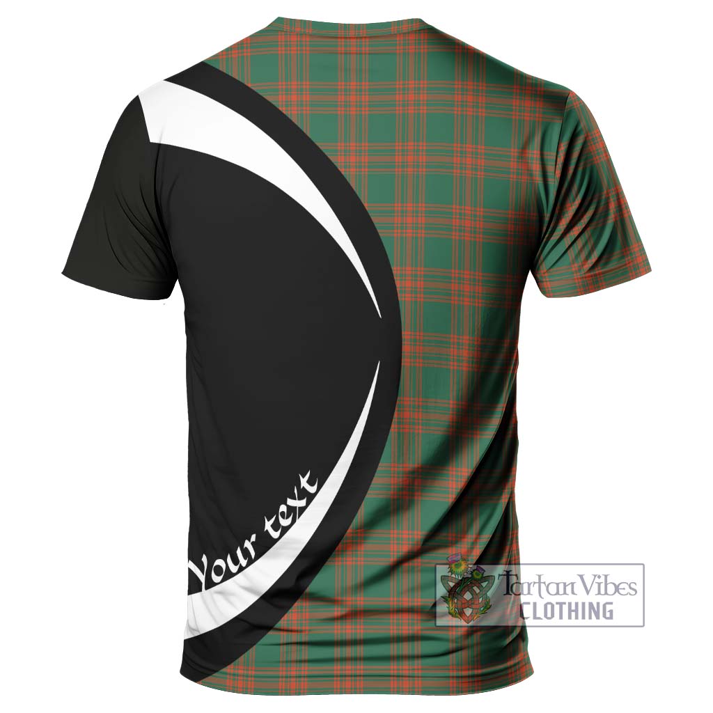 Tartan Vibes Clothing Menzies Green Ancient Tartan T-Shirt with Family Crest Circle Style