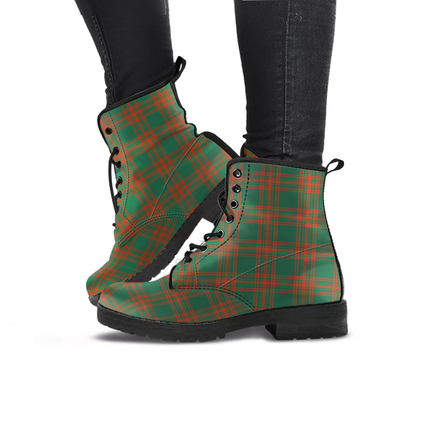 menzies-green-ancient-tartan-leather-boots