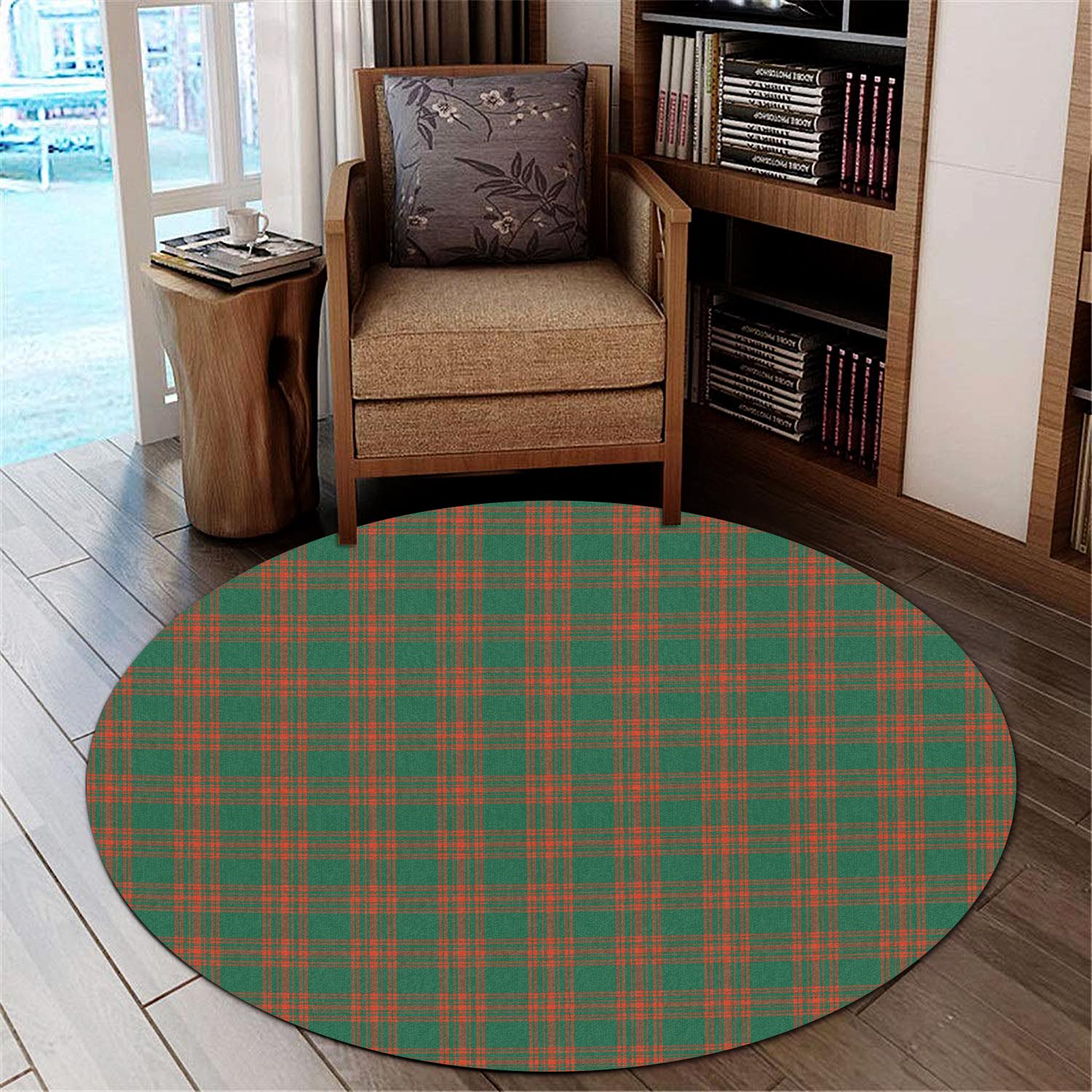 menzies-green-ancient-tartan-round-rug