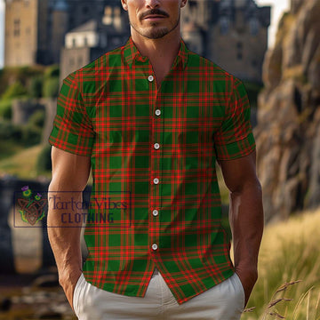 Menzies Green Modern Tartan Cotton Hawaiian Shirt