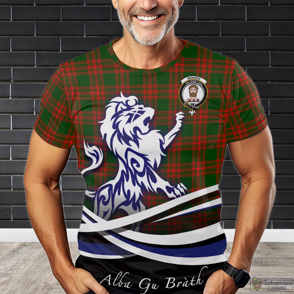 menzies-green-modern-tartan-t-shirt-with-alba-gu-brath-regal-lion-emblem