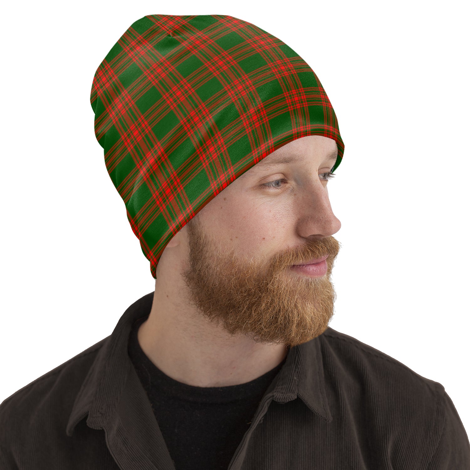 Menzies Green Modern Tartan Beanies Hat - Tartan Vibes Clothing