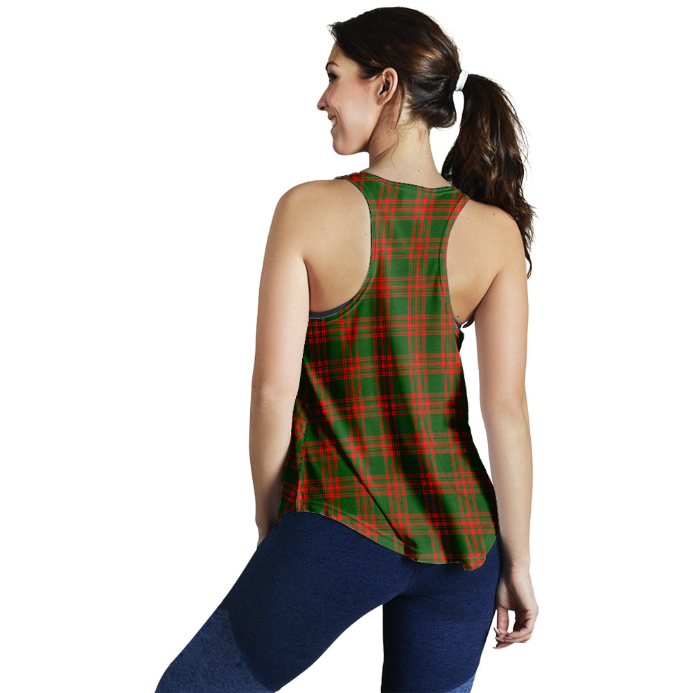 menzies-green-modern-tartan-women-racerback-tanks