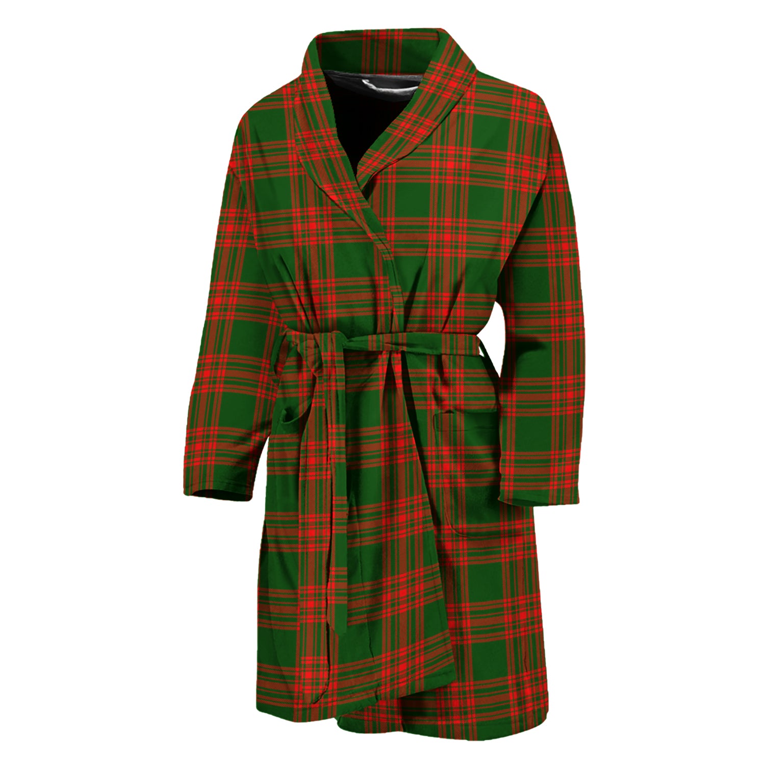 Menzies Green Modern Tartan Bathrobe - Tartan Vibes Clothing