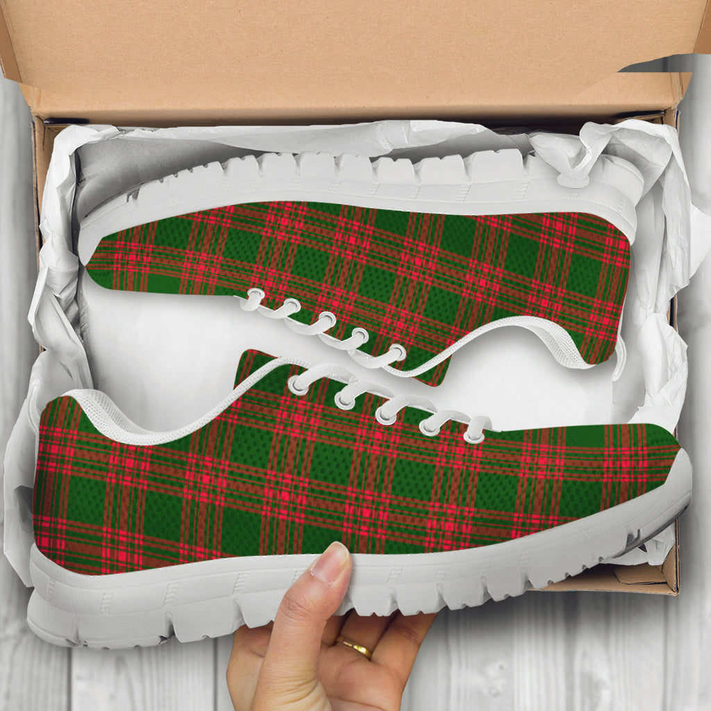 Menzies Green Modern Tartan Sneakers - Tartan Vibes Clothing