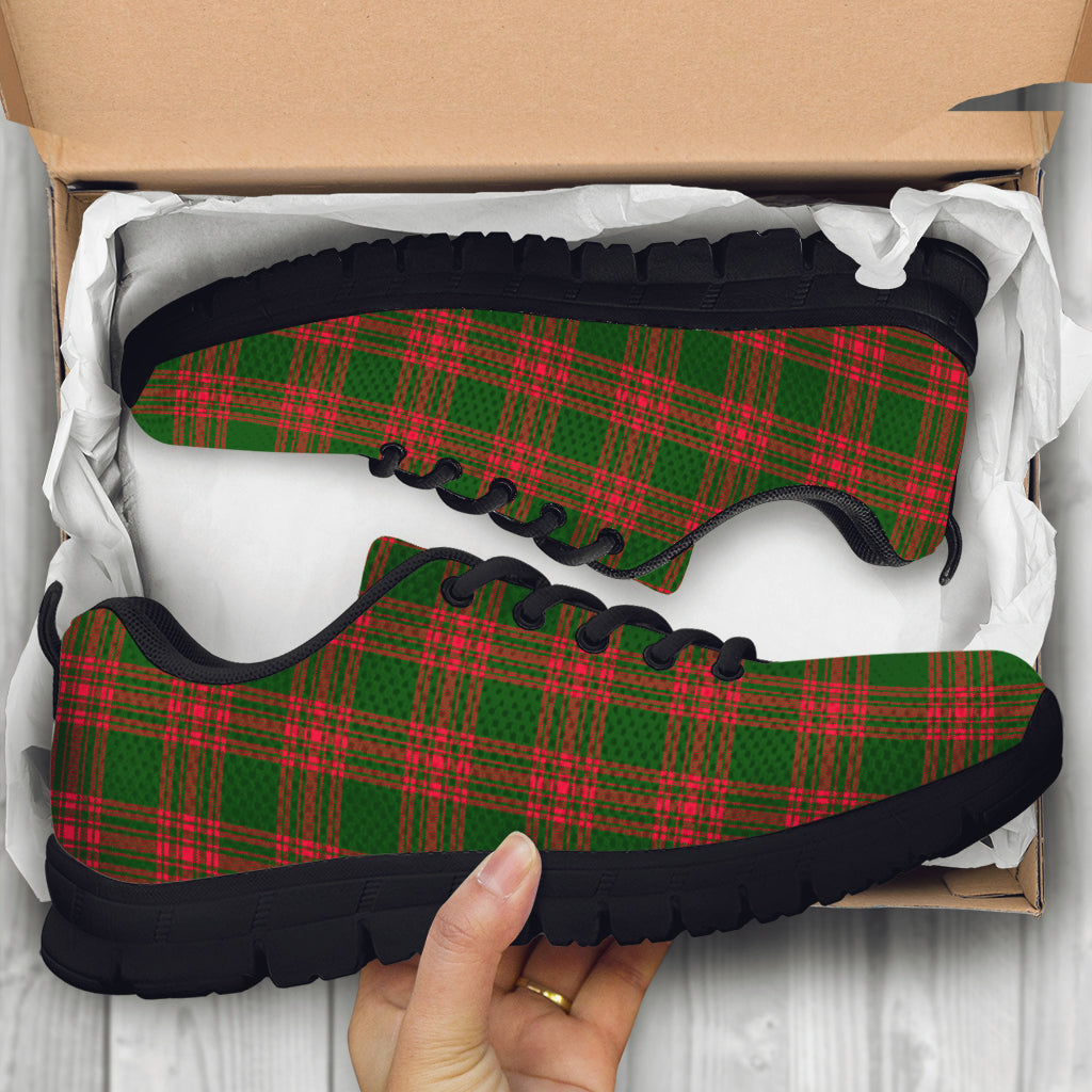 Menzies Green Modern Tartan Sneakers - Tartan Vibes Clothing