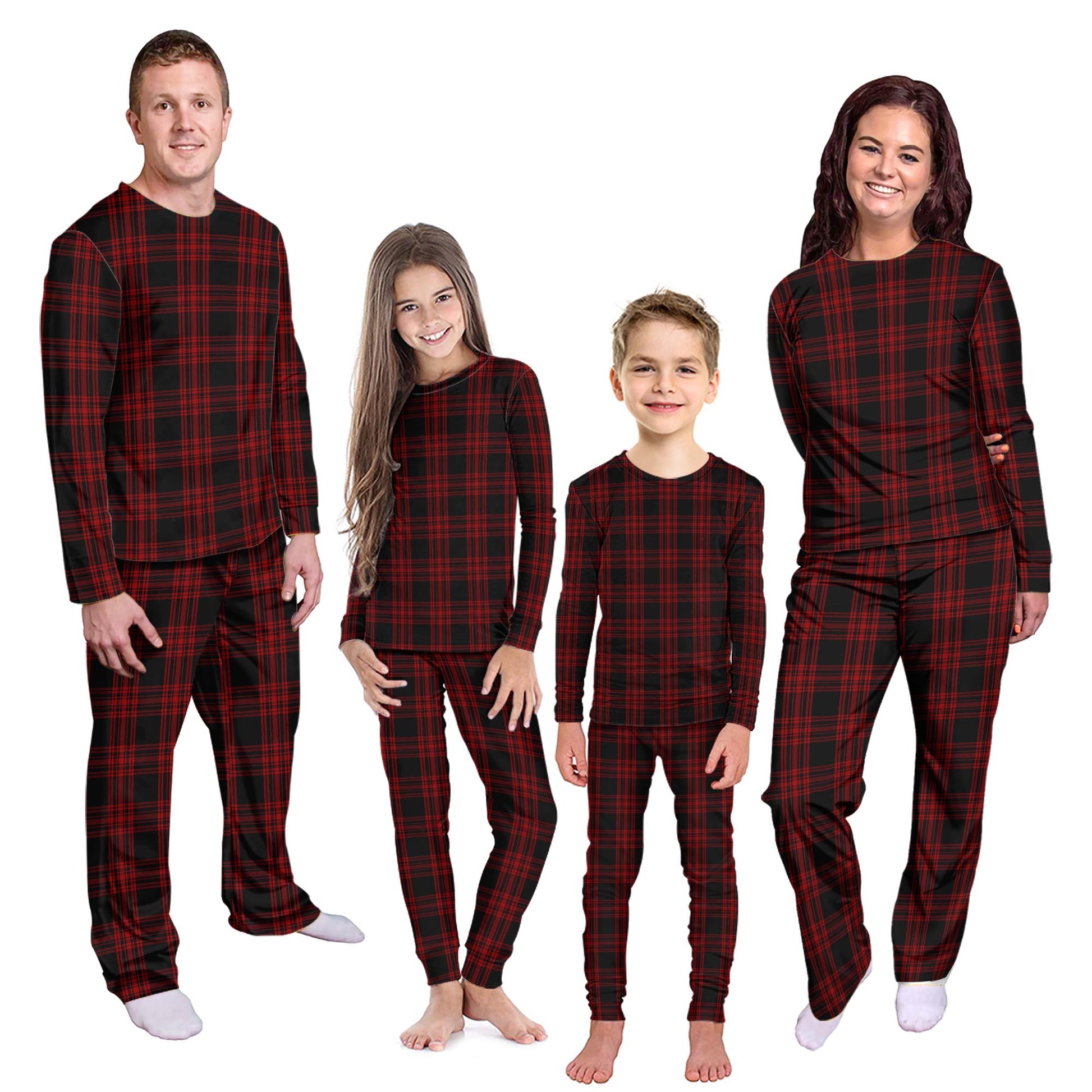 Menzies Hunting Tartan Pajamas Family Set Kid - Tartan Vibes Clothing