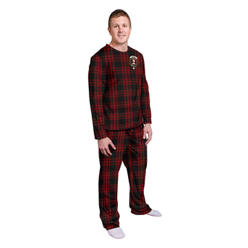 Menzies Hunting Tartan Pajamas Family Set with Family Crest