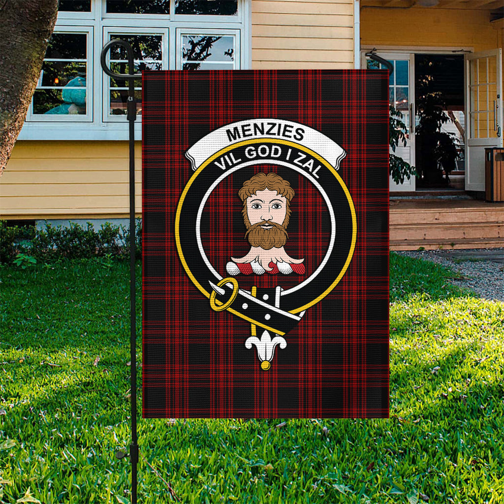 Menzies Hunting Tartan Flag with Family Crest - Tartan Vibes Clothing