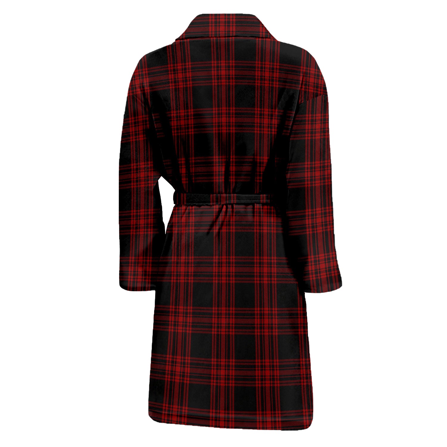 Menzies Hunting Tartan Bathrobe with Family Crest - Tartan Vibes Clothing