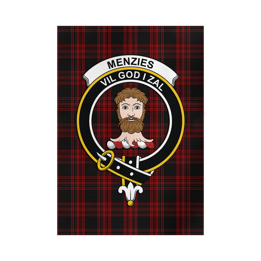 Menzies Hunting Tartan Flag with Family Crest - Tartan Vibes Clothing