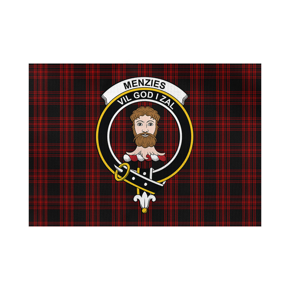 Menzies Hunting Tartan Flag with Family Crest - Tartan Vibes Clothing