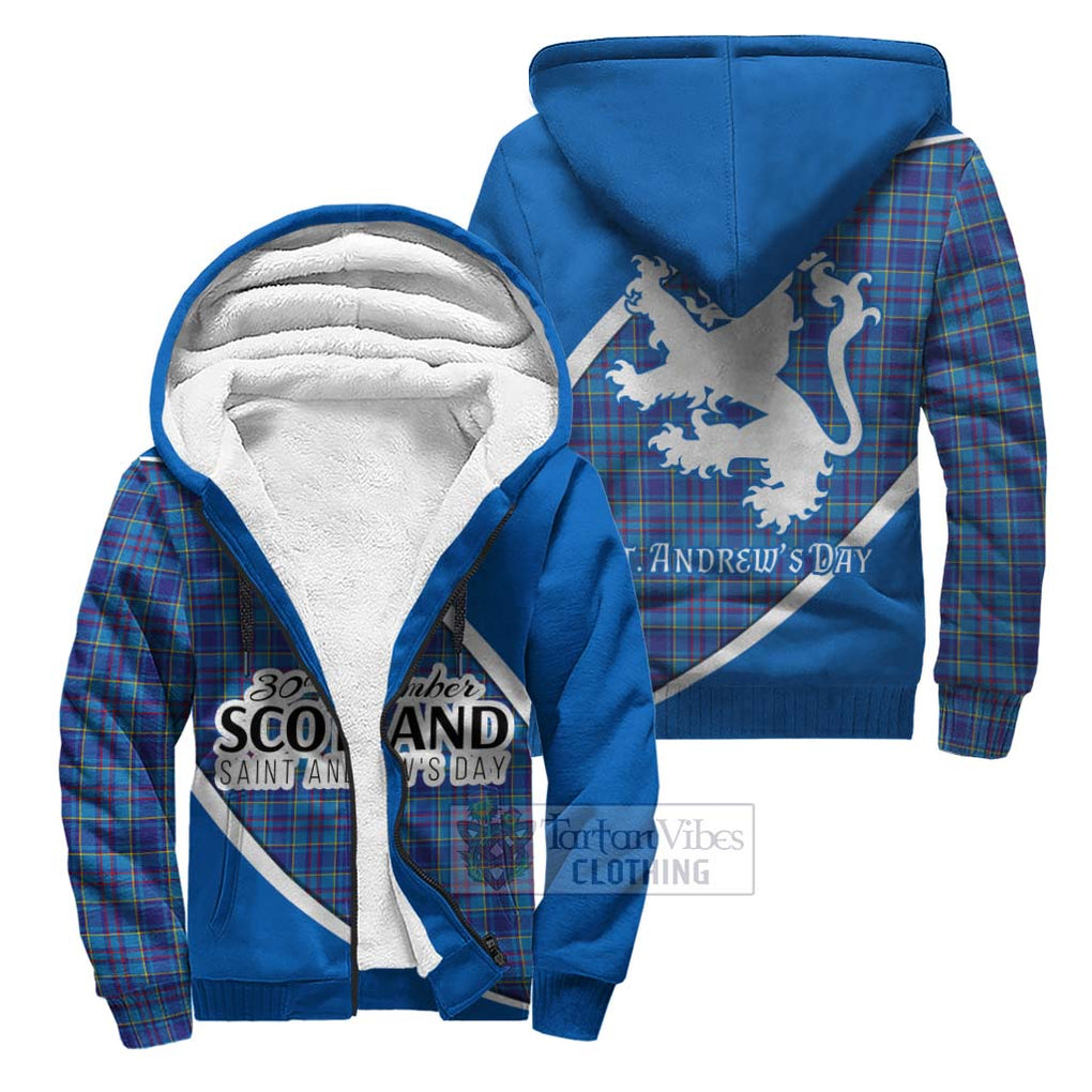 Tartan Vibes Clothing Mercer Family Crest Tartan Sherpa Hoodie Celebrate Saint Andrew's Day in Style