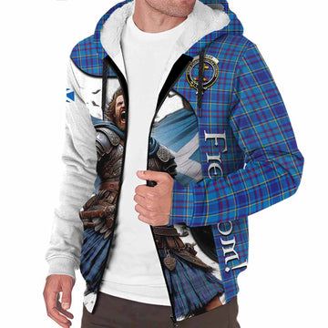 Mercer Crest Tartan Sherpa Hoodie Inspired by the Freedom of Scottish Warrior