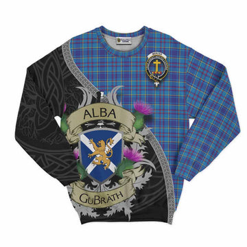 Mercer Tartan Family Crest Sweatshirt Lion Rampant Royal Thistle Shield Celtic Inspired Unisex - Tartan Vibes Clothing
