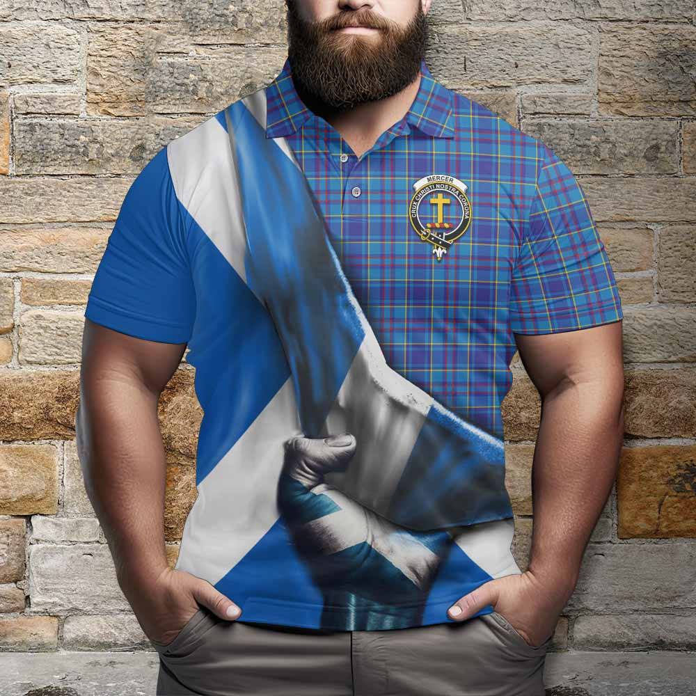 Tartan Vibes Clothing Mercer Tartan Polo Shirt with Family Crest Scotland Patriotic Style