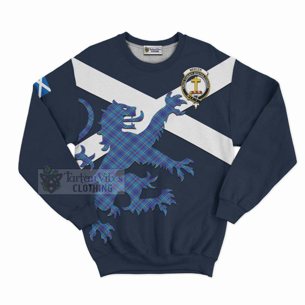 Tartan Vibes Clothing Mercer Tartan Lion Rampant Sweatshirt – Proudly Display Your Heritage with Alba Gu Brath and Clan Name