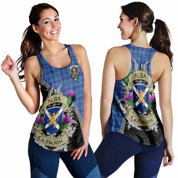 Mercer Tartan Family Crest Women's Racerback Tanks Lion Rampant Royal Thistle Shield Celtic Inspired 4XL - Tartan Vibes Clothing