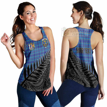 Mercer Crest Tartan Women's Racerback Tanks with New Zealand Silver Fern Half Style